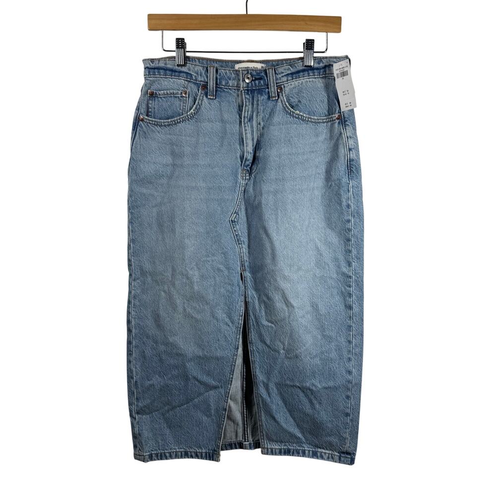 Abercrombie & Fitch Taille Haute Denim Skirt Women 28/6 NWT Blue HighRise Spring